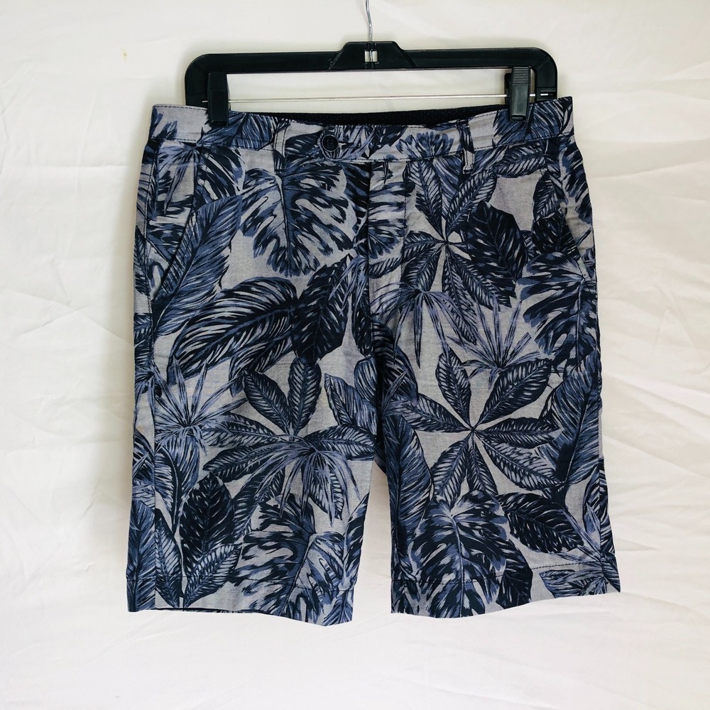 Ted Baker London Men's Size 30 Hawaiian Leaf Print Chino Shorts